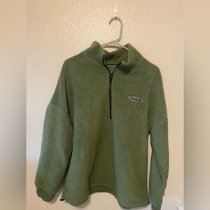 Olive Green Half-Zip Sweater